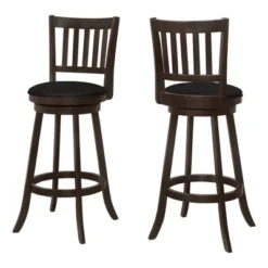 2pk 44" Upholstered Slat Back Swivel Bar Height Barstools - EveryRoom -Living Space Shop GUEST 64fe716d e832 4d17 8f8e 435ea7ec8ffe