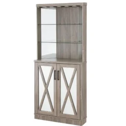 Home Source Grey Wash Corner Bar Cabinet With Mirrored Panels 20 Home Source Grey Wash Corner Bar Cabinet With Mirrored Panels -Living Space Shop GUEST 66673ec4 8810 4a3c b65c a66bb77fd0ba