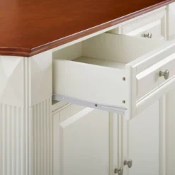 Coventry Drop Leaf Top Kitchen Island With 2 School House Stools White - Crosley -Living Space Shop GUEST 6702c73d a28f 4742 919b 58a1de30af3c