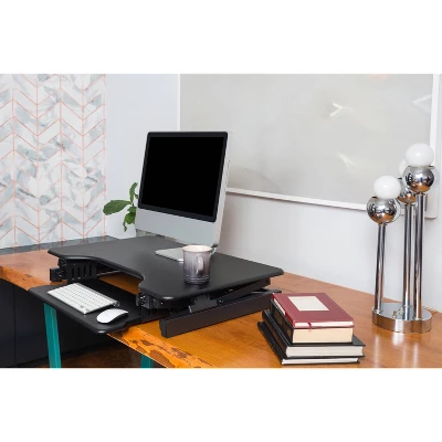 Height Adjustable Sit To Standing Desk Riser - Rocelco 2 Height Adjustable Sit To Standing Desk Riser - Rocelco - Image 2