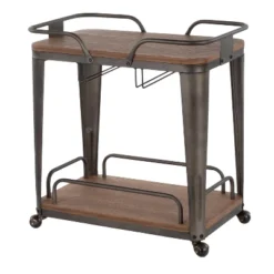 Oregon Industrial Bar Cart Antique - LumiSource -Living Space Shop GUEST 680a087d 0d9f 44f4 8e89 91a1ff5e37a5