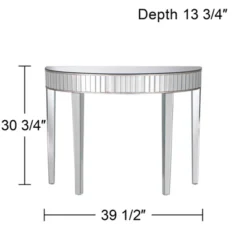Studio 55D Luxury Mirrored Console Table 39 1/2" X13 3/4" Antique Silver For Living Room Bedroom Bedside Entryway House Bathroom -Living Space Shop GUEST 68ddc353 d4d1 4789 9bf5 035ad9fac1f8