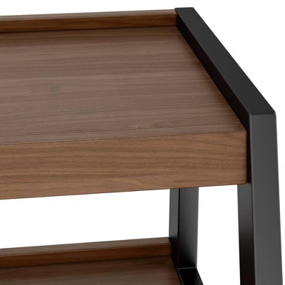 Hawkins Metal/Wood TV Stand For TVs Up To 50" Dark Brown - WyndenHall 2 Hawkins Metal/Wood TV Stand For TVs Up To 50" Dark Brown - WyndenHall - Image 2