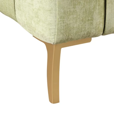 80.5" Modern Upholstered Sofa With Golden Metal Legs And 4 Pillows-ModernLuxe 14 80.5" Modern Upholstered Sofa With Golden Metal Legs And 4 Pillows-ModernLuxe - Image 14