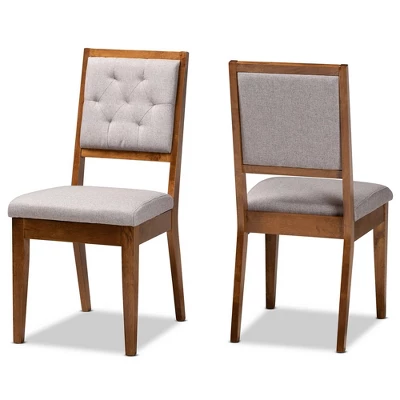 2pc Gideon Wood Dining Chair Set - Baxton Studio 9 2pc Gideon Wood Dining Chair Set - Baxton Studio - Image 9