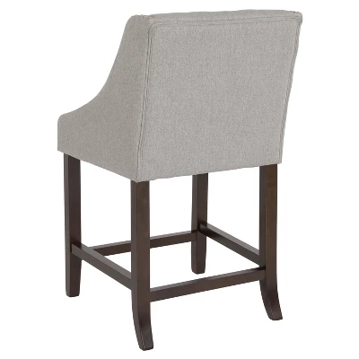 Merrick Lane Upholstered Counter Stool 24" High Transitional Tufted Counter Stool With Accent Nail Trim 12 Merrick Lane Upholstered Counter Stool 24" High Transitional Tufted Counter Stool With Accent Nail Trim - Image 12