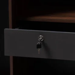 7 Shelf Wardrobe Rikke Two-Tone Wood Storage Cabinet Brown - Baxton Studio 14 7 Shelf Wardrobe Rikke Two-Tone Wood Storage Cabinet Brown - Baxton Studio -Living Space Shop GUEST 6b114e75 e0d7 423d a385 41ecc66d6803