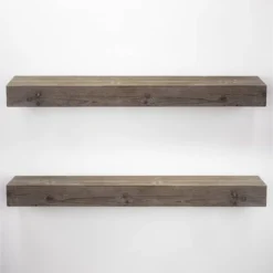 8" X 36" Large Rustic Wood Floating Wall Shelf Gray - American Art Decor -Living Space Shop GUEST 6c14989e 65f8 4a5d acd5 bcd759f2a97d