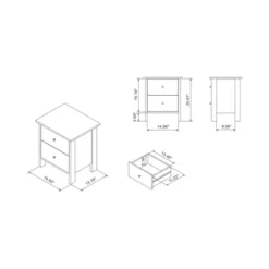 Shelman 2 Drawer Nightstand Vintage Gray - MiBasics -Living Space Shop GUEST 6c25f8cb 44d0 4d07 b549 cfdd3bbc482a