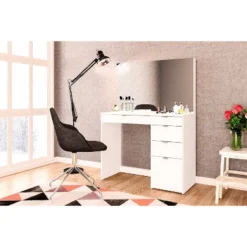 Linden Vanity With Mirror White - Polifurniture -Living Space Shop GUEST 6c739130 04d5 4817 be2a 7ffff6c0c953