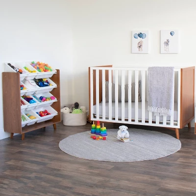 Morgan Mid-Century 12 Bin Toy Storage Wood/White - Humble Crew 3 Morgan Mid-Century 12 Bin Toy Storage Wood/White - Humble Crew - Image 3