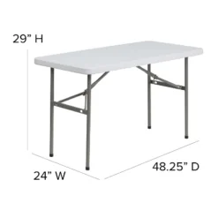 Flash Furniture 4-Foot Granite White Plastic Folding Table -Living Space Shop GUEST 6e7af00b 5896 448f a941 2b2903dd8ee3