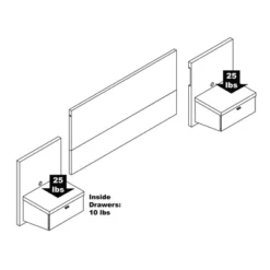 Series 9 Designer Floating Headboard With Nightstands - Prepac -Living Space Shop GUEST 6ec96161 5c54 424a ba16 1ade18945b79