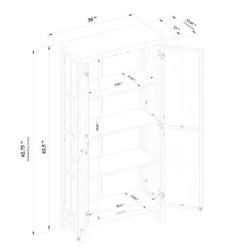 Bountiful Wood And Glass Tall Cabinet - Threshold™ Designed With Studio McGee -Living Space Shop GUEST 6ee1338d 097f 4cfb b2df da976038b2e6