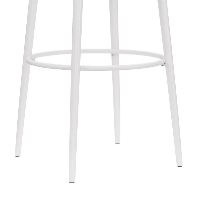Aubrie Backless 30" Swivel Barstool Off White/Silver - Hillsdale Furniture 7 Aubrie Backless 30" Swivel Barstool Off White/Silver - Hillsdale Furniture - Image 7