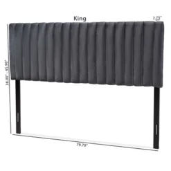Emile Velvet Fabric Upholstered And Wood Headboard - Baxton Studio 20 Emile Velvet Fabric Upholstered And Wood Headboard - Baxton Studio -Living Space Shop GUEST 704da80a ca1f 44e3 8134 851eec9c5226