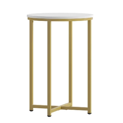Merrick Lane End Table With Round Cross Brace Frame 9 Merrick Lane End Table With Round Cross Brace Frame - Image 9