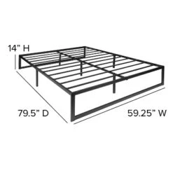 Flash Furniture 14 Inch Metal Platform Bed Frame - No Box Spring Needed With Steel Slat Support And Quick Lock Functionality -Living Space Shop GUEST 718e3e64 20e4 4f43 8843 771a68e68c24