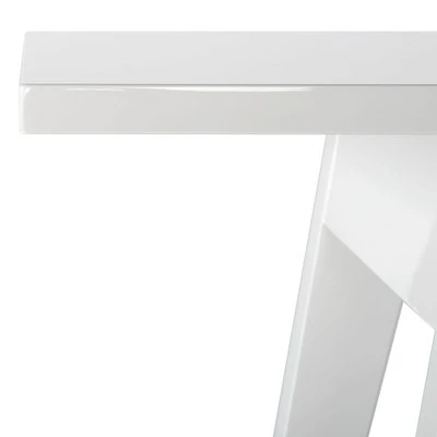 Manny Retro Mid Century Lacquer Console - White - Safavieh 5 Manny Retro Mid Century Lacquer Console - White - Safavieh - Image 5