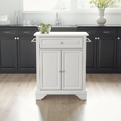 Lafayette Stone Top Portable Kitchen Island/Cart White - Crosley 1 Lafayette Stone Top Portable Kitchen Island/Cart White - Crosley