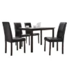 5pc Andrew Modern Dining Set Dark Brown - Baxton Studio