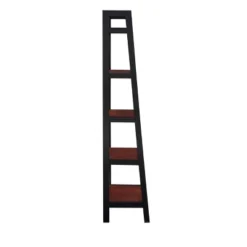 59.84" Calum 5 Shelf Bookshelf Black Cherry - Linon -Living Space Shop GUEST 750bc533 f386 4754 8522 117dcb015f1f