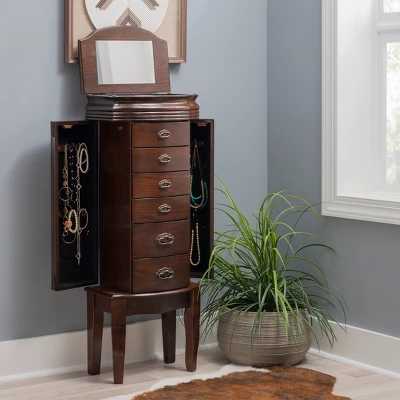 Verona Italian Influenced Jewelry Armoire Espresso - Powell Company 10 Verona Italian Influenced Jewelry Armoire Espresso - Powell Company - Image 10