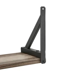 Genoa Wall Shelf On Triangular Metal Bracket Black/Rustic - Danya B. -Living Space Shop GUEST 75d65258 8721 4fca a184 e9e8ede4340d