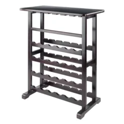 Vinny Wine Rack Espresso Dark Espresso - Winsome -Living Space Shop GUEST 77530412 e42e 4f37 8fea 916058a6b69d
