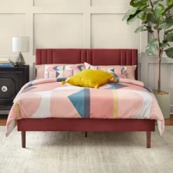 Queen Sven Upholstered Platform Bed - Angelo:HOME