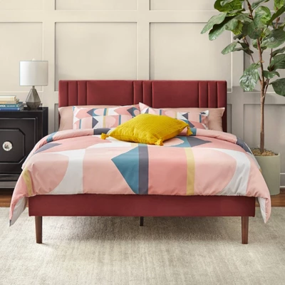 Queen Sven Upholstered Platform Bed - Angelo:HOME 1 Queen Sven Upholstered Platform Bed - Angelo:HOME