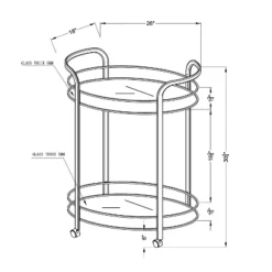 Derria Oval Mirrored Metal Frame Serving Cart - Furniture Of America 8 Derria Oval Mirrored Metal Frame Serving Cart - Furniture Of America -Living Space Shop GUEST 794b8489 0ace 49e8 8f84 aeebfe3fe7dd