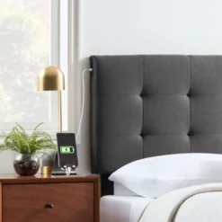 Upholstered Headboard With 4 USB Ports - Brookside Home -Living Space Shop GUEST 79603903 8b91 43c0 8f96 3051765d68ac