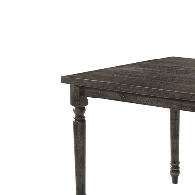 60" Claudia Li Dining Table Weathered Gray - Acme Furniture 3 60" Claudia Li Dining Table Weathered Gray - Acme Furniture - Image 3