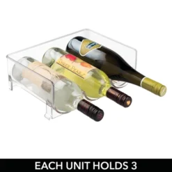 MDesign Plastic Stackable Wine Bottle Storage Organizer Rack -Living Space Shop GUEST 79e05a27 de3a 4ff7 b7b4 44c5cd1f1aef