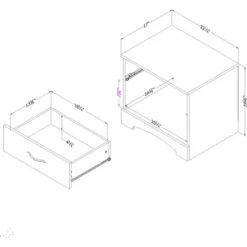 Step One 1 Drawer Nightstand - South Shore -Living Space Shop GUEST 7abbd7e4 d03f 40c5 a6c5 1b1fd3b63cbe