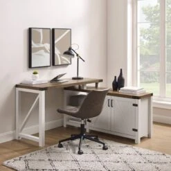 Farmhouse Rustic L Shaped Desk With Storage - Saracina Home -Living Space Shop GUEST 7ac8ccdc 28cc 432d 8e71 4f0bbde4f47b