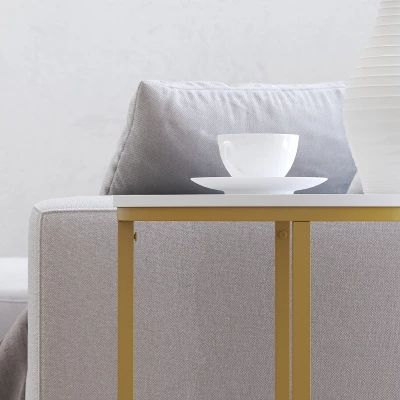 Merrick Lane End Table With Round Cross Brace Frame 5 Merrick Lane End Table With Round Cross Brace Frame - Image 5