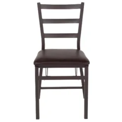 Emma And Oliver 2 Pack Ladder Back Metal Folding Chair With Brown Vinyl Seat 18 Emma And Oliver 2 Pack Ladder Back Metal Folding Chair With Brown Vinyl Seat -Living Space Shop GUEST 7bb9f247 bb52 4485 994d cca22db52675
