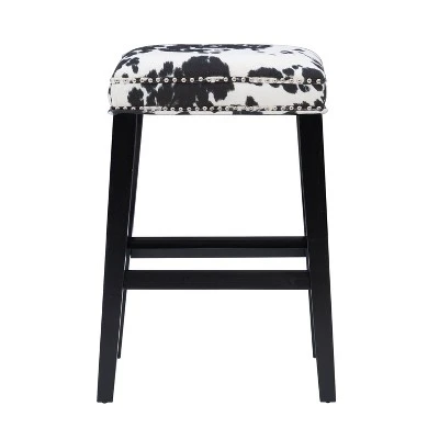 Walt Backless Barstool Wood - Linon 2 Walt Backless Barstool Wood - Linon - Image 2