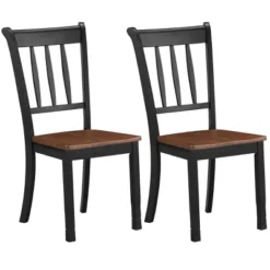 Costway Set Of 2 Wood Dining Chair High Back Kitchen Whitesburg Side Chair BlackWhite -Living Space Shop GUEST 7d5ceb62 ea91 493c b87a 78ae743ae79c