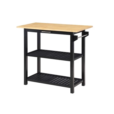 Designs2Go 3 Tier Butcher Block Kitchen Prep Island With Drawer - Breighton Home 10 Designs2Go 3 Tier Butcher Block Kitchen Prep Island With Drawer - Breighton Home - Image 10