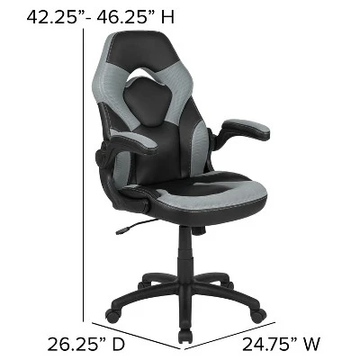 Flash Furniture X10 Gaming Chair Racing Office Ergonomic Computer PC Adjustable Swivel Chair With Flip-up Arms 5 Flash Furniture X10 Gaming Chair Racing Office Ergonomic Computer PC Adjustable Swivel Chair With Flip-up Arms - Image 5
