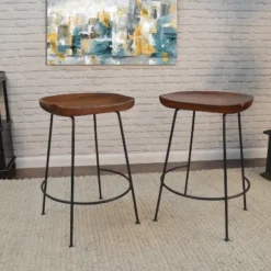 Set Of 2 24.5" Bryson Counter Height Barstools - Carolina Chair & Table