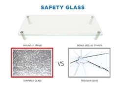 Mount-It! Glass Desktop Monitor Stand Riser | Raised Laptop Stand Organizer | 22 Inches Wide Clear Tempered Glass | Supports Up To 44 Pounds -Living Space Shop GUEST 7dcc070a be8a 4753 8d5c 787dab0dcd63