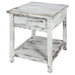 Rustic Cottage End Table - Rustic Antique Finish - Alaterre 13 Rustic Cottage End Table - Rustic Antique Finish - Alaterre -Living Space Shop GUEST 7dff8476 a98d 41c0 b615 8ae71361bbfb