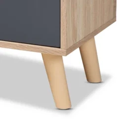 Clapton Wood TV Stand For TVs Up To 75" Gray/Brown - Baxton Studio -Living Space Shop GUEST 7efffbb0 2efa 4d2a a1d3 eba7693fc6d8