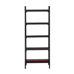 59.84" Calum 5 Shelf Bookshelf Black Cherry - Linon -Living Space Shop GUEST 7f3cf478 0600 48cb b054 26a17c1afd35