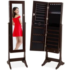 Best Choice Products 6-Tier Standing Mirror Lockable Storage Organizer Cabinet Armoire W/ LED Lights 15 Best Choice Products 6-Tier Standing Mirror Lockable Storage Organizer Cabinet Armoire W/ LED Lights -Living Space Shop GUEST 7f8c74f3 fec7 48e3 8ab4 12ff3453bf6c