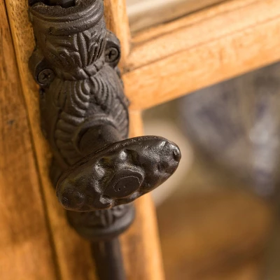 Tucker Curio Cabinet White/Natural - Stylecraft 2 Tucker Curio Cabinet White/Natural - Stylecraft - Image 2